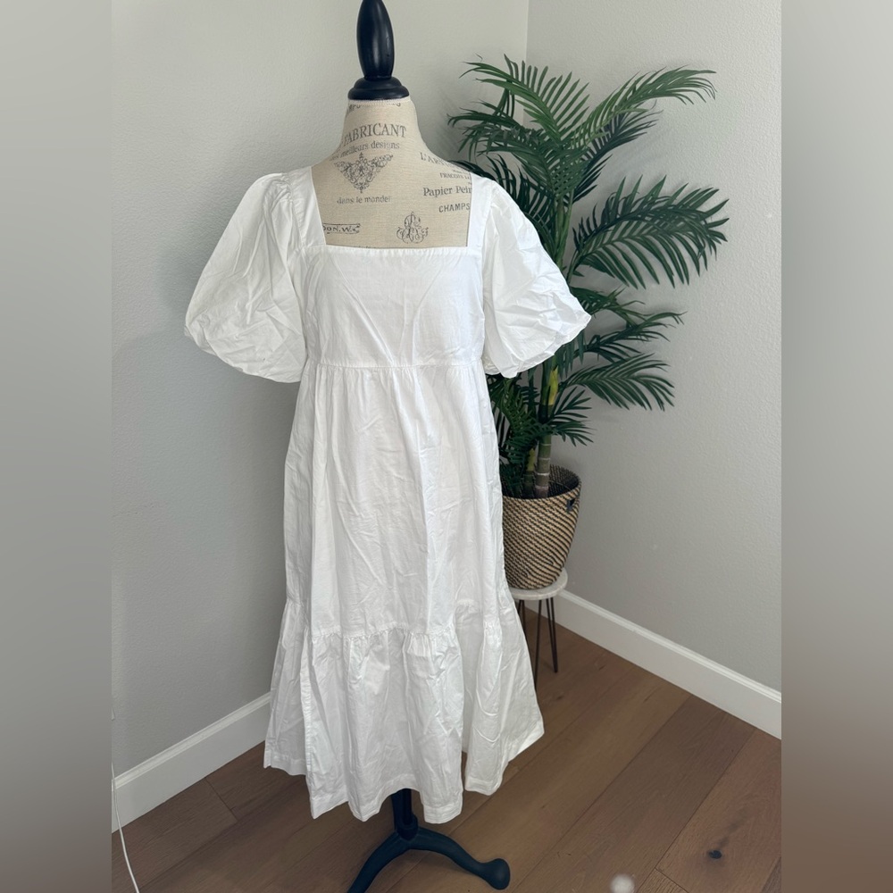 Old Navy White Midi Dress